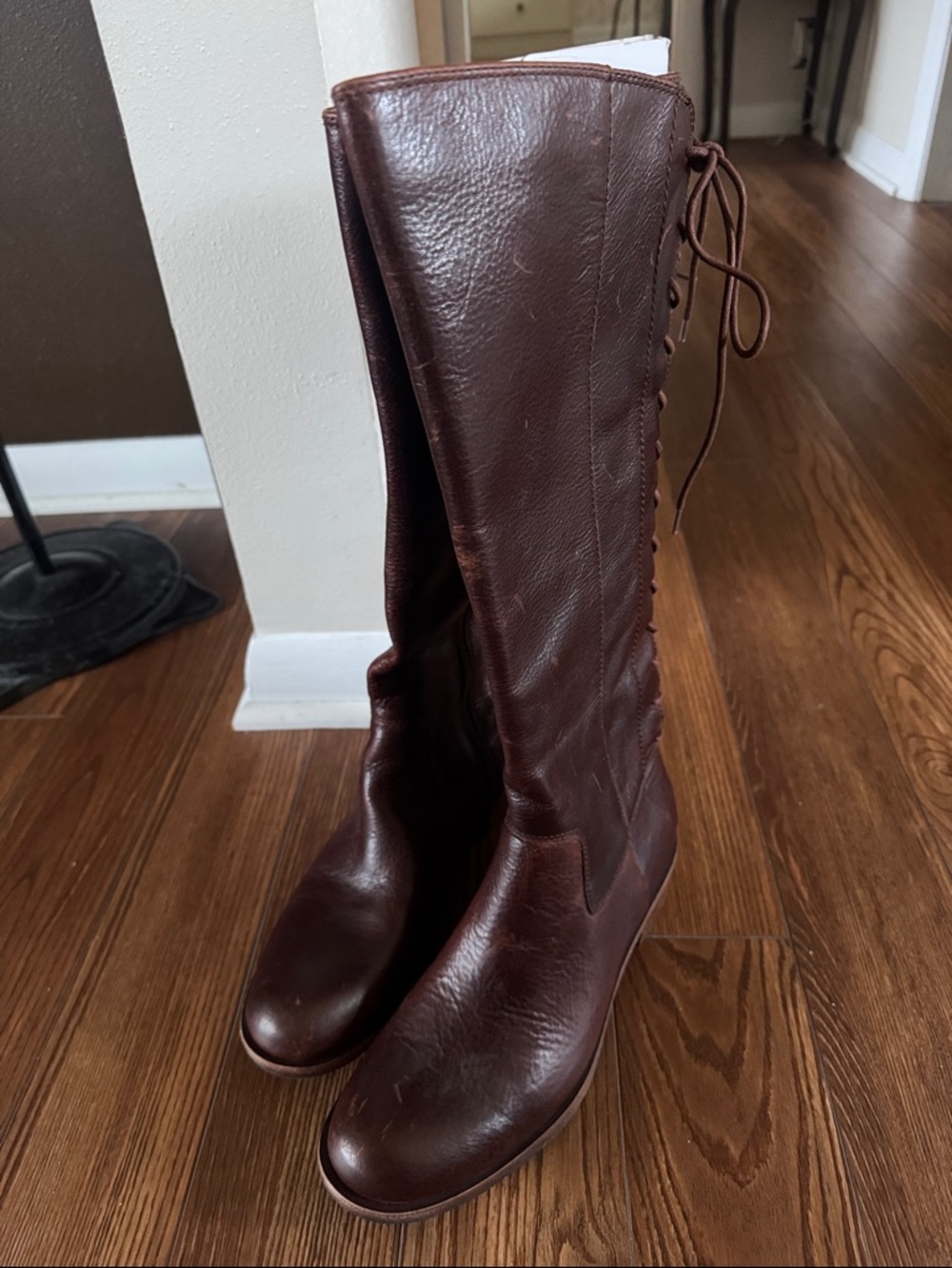 Sofft Women's Tall Lace-Back Boots - Dark Brown